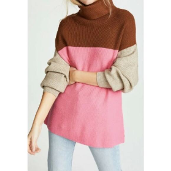 Free People Softly Structured Candy Pop Sweater Size L - Picture 1 of 5